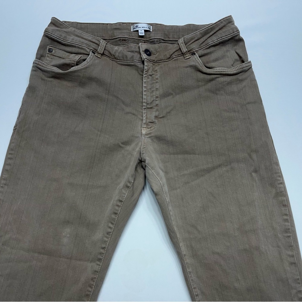 Peter Millar 5 Pocket Pants Mens Size 35x31 Brown Straight Leg Stretch Golf - Picture 10 of 16
